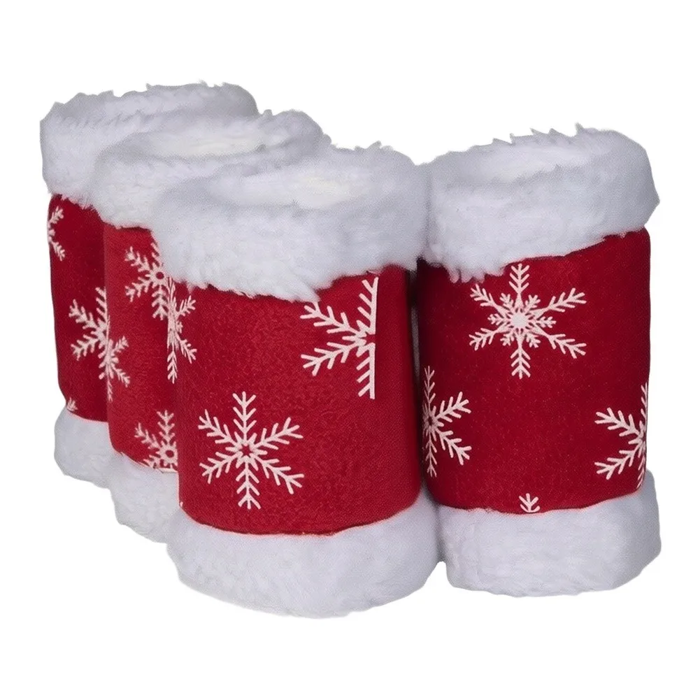 For Christmas Parades for Red Christmas Horse Leg Wraps Festive Horse Boots Easy To Put On Does Not Restrict Movement