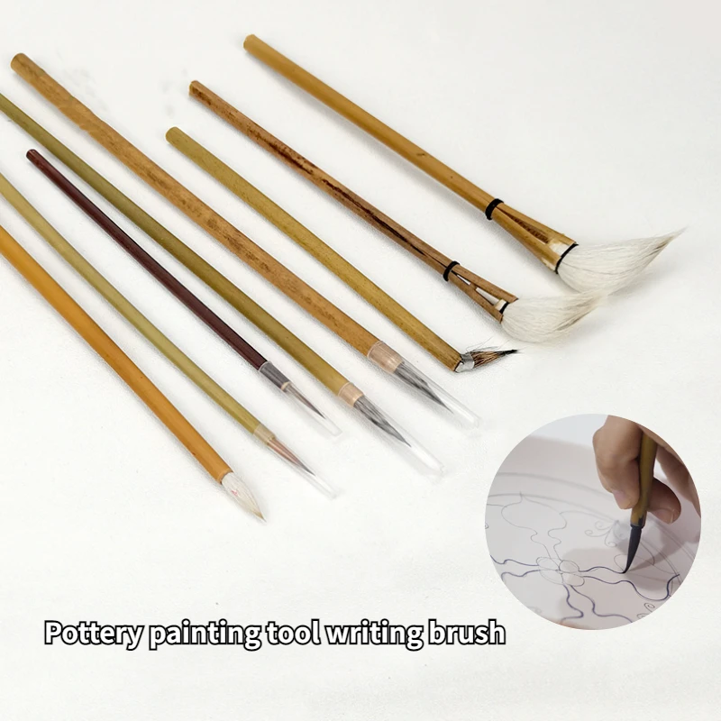 Pottery Articles Writing Brush Bamboo Pen Painted Hook Line Pen Dust Hydration DIY Ceramic Crafts Painted Clay Polymer Tool