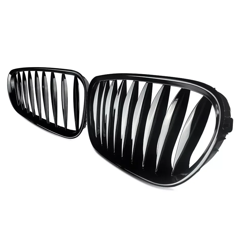 For BMW Z4 E85 E86 Coupe 2003-2008 51117117757 51117117758 2Pcs Car Front Bumper Kidney Grille Hood Racing Grills Glossy Black view 3
