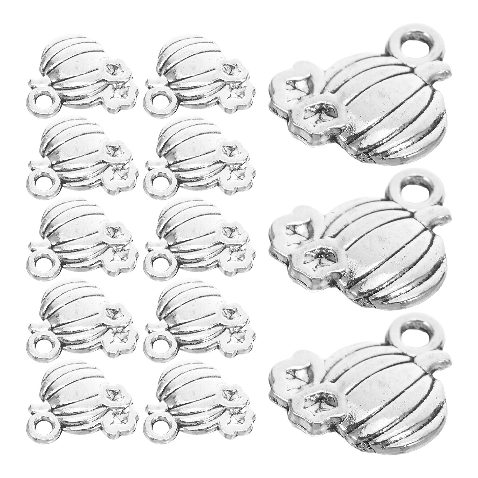 

80 Pcs Pumpkin Pendant Accessories Bracelet Tiny Silver Charm Charms Bulk Make Halloween Decor Alloy Beads Pillow