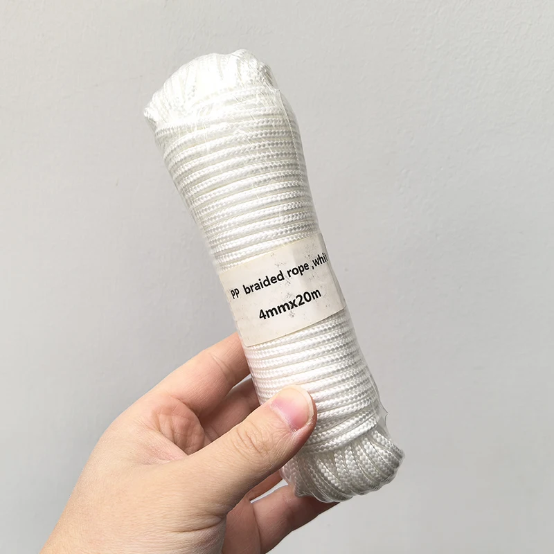 2/3/4/5mm Polypropylene Braided Rope White Hangtag Clothesline Home Decoration Garden Accessories Outdoor Camping Rope