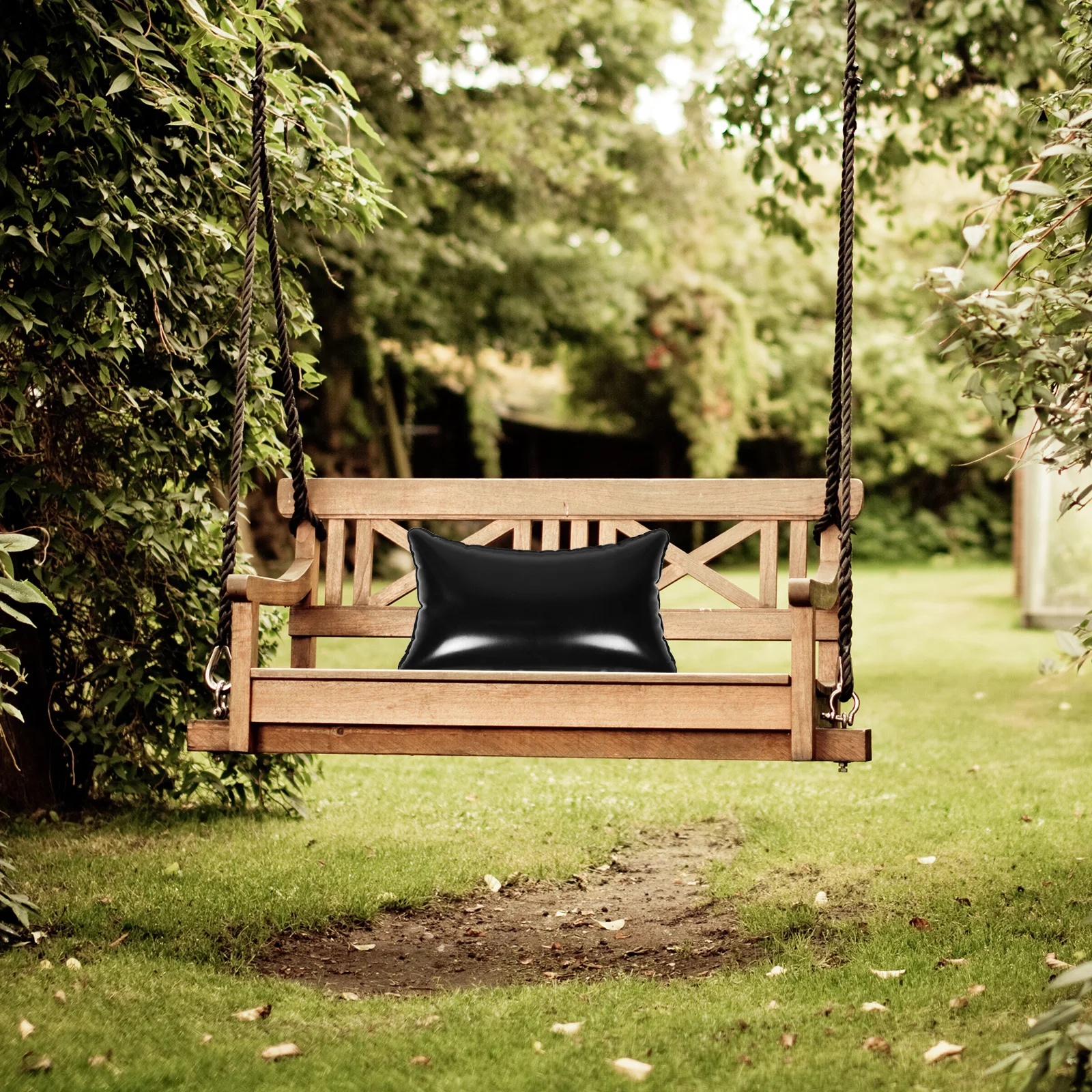 وسادة أرجوحة قابلة للنفخ من مادة PVC وسادة كرسي معلقة محمولة للتأرجح في الهواء الطلق للاستخدام الداخلي للصالة