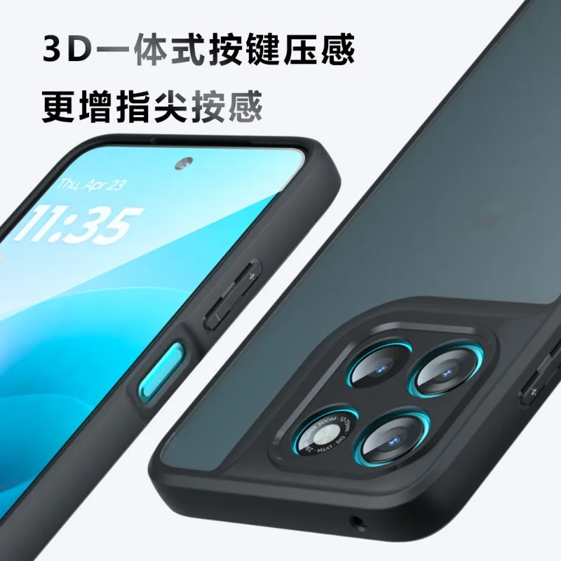 الاكريليك ماتي الصلب PC جراب هاتف لموتورولا إيدج 70 للصدمات شفافة الغطاء الخلفي الوفير لموتورولا موتو X70 الهواء #4