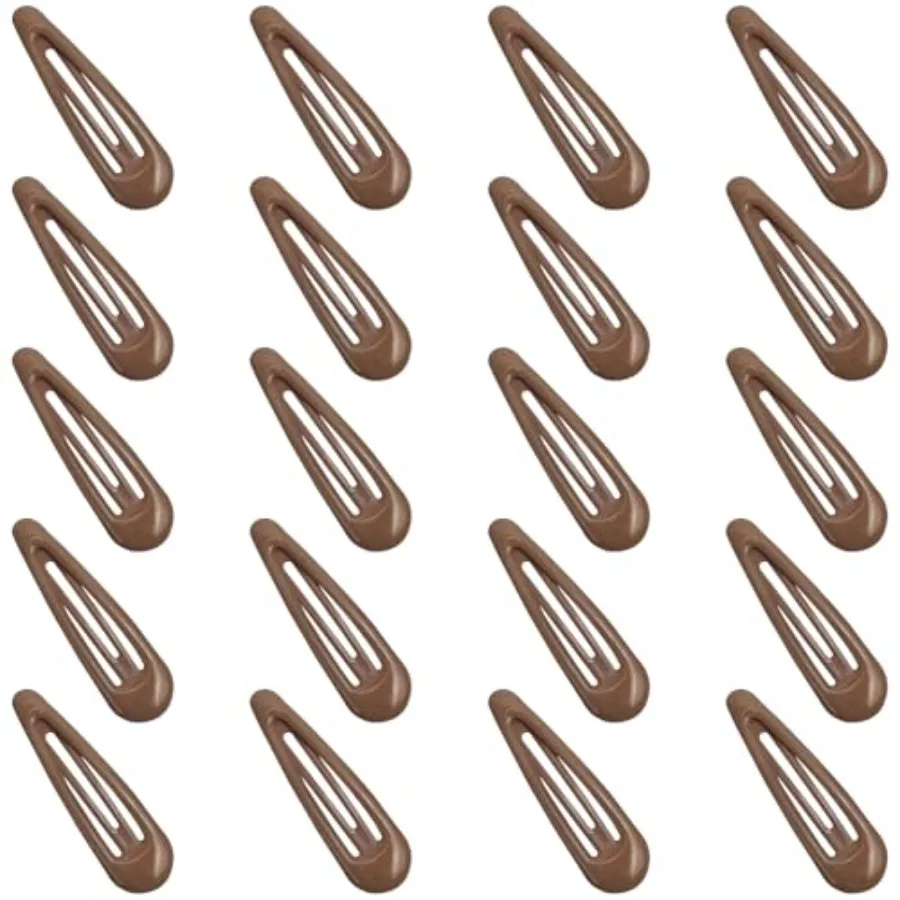 

Snap Hair Clips for Women and Girls Water Drop Non Slip Hair Barrettes Heavy Coated Metal Coffee Color Hair Clips Accessory 20