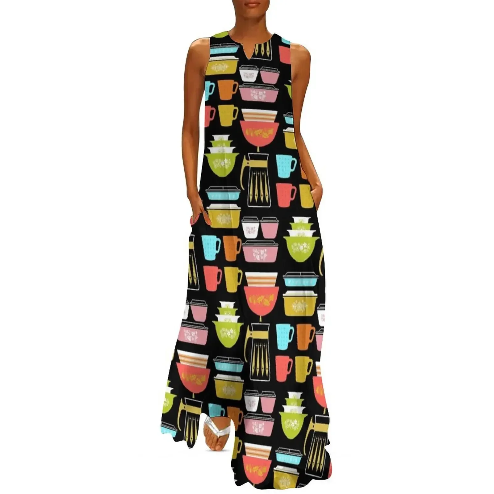 

Pyrex Pretties - Vintage Glass Kitchenware Long Dress dress for woman sensual sexy dress for women Women's summer