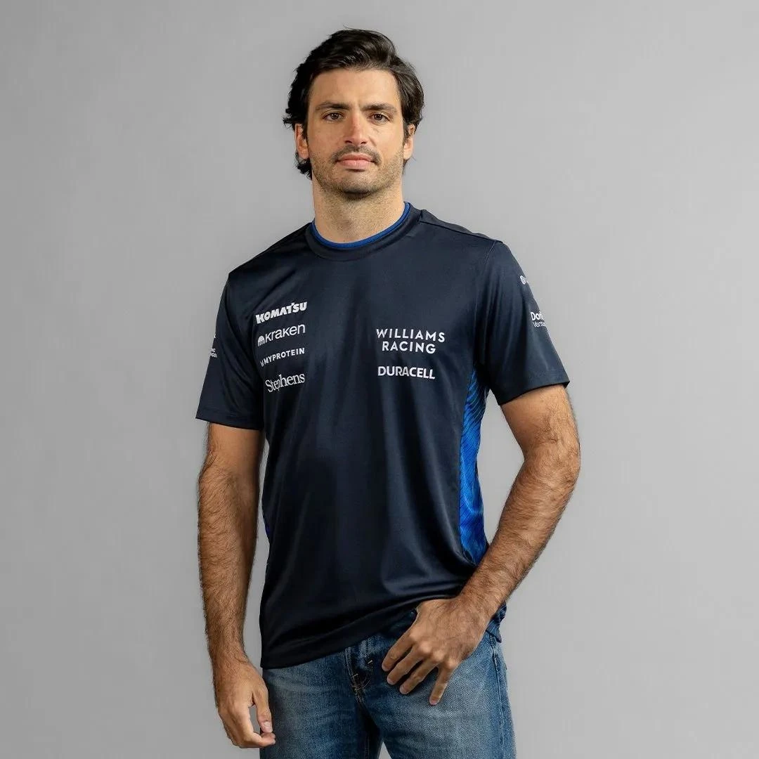 Koszulka F1 Williams Racing Team 2025 Carlos Sainz Formula One Alex Albon 2025 koszulka męska, damska, dziecięca koszulka dla fanów samochodów