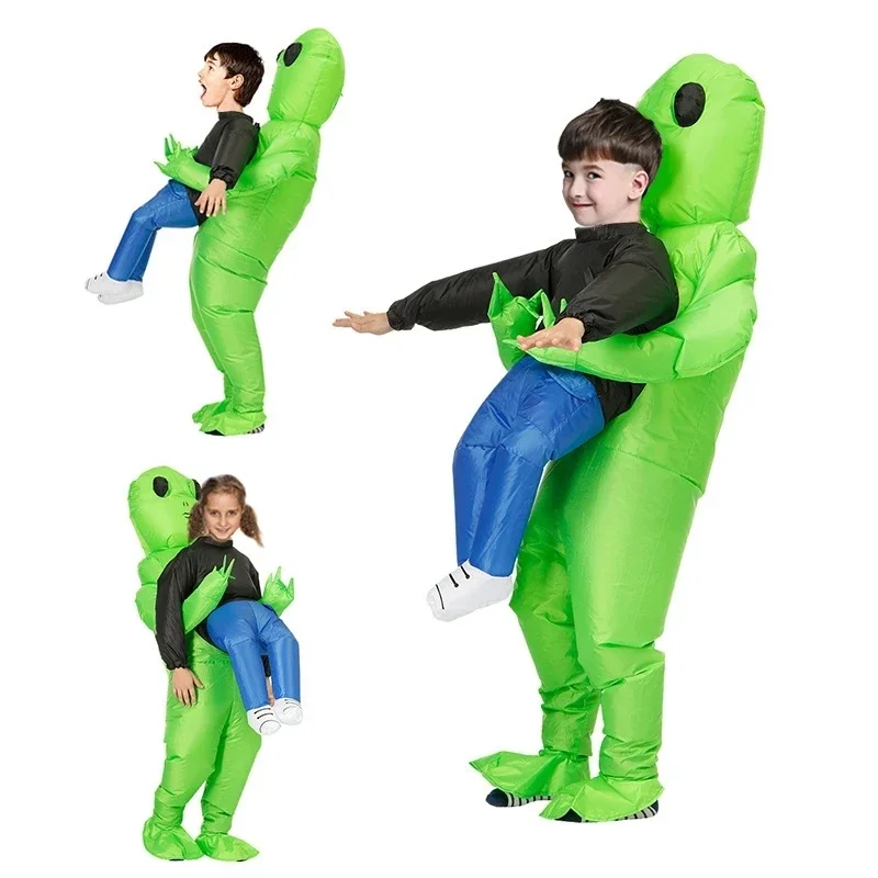 Y Alien Monster disfraz inflable de Cary Green Alien para adultos, dinosaurio Inlatable, fiesta, Festival, escenario