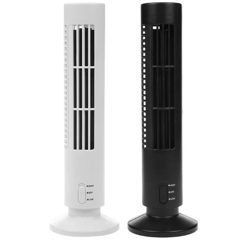 USB Mini Tower Fan Portable Vertical Desk Fan 5V Small Cooling Fan for Office Bedroom Desktop Laptop Table Summer Air Cooler ﻿ view 3