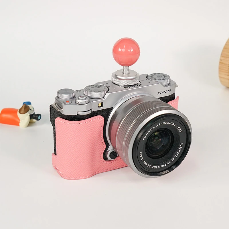 Voor Fujifilm X-M5 Palm Print Camera Base Body Cover Half Body Case Fuji X-M5 Bodem Opening Cover Protector Afneembaar