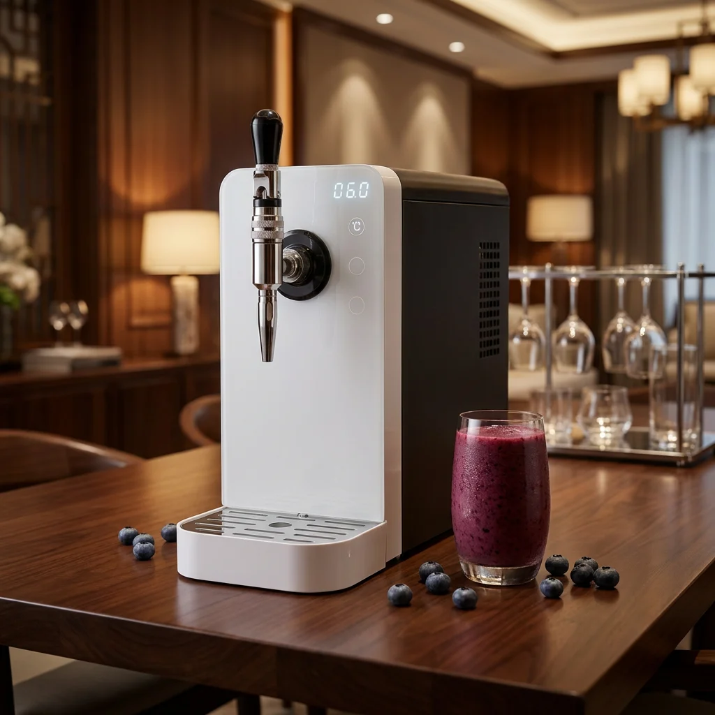 2026 New Design Commercial 1L Mini Stainless Steel Electric Soda & Sparkling Water Maker Cold Desktop Installation