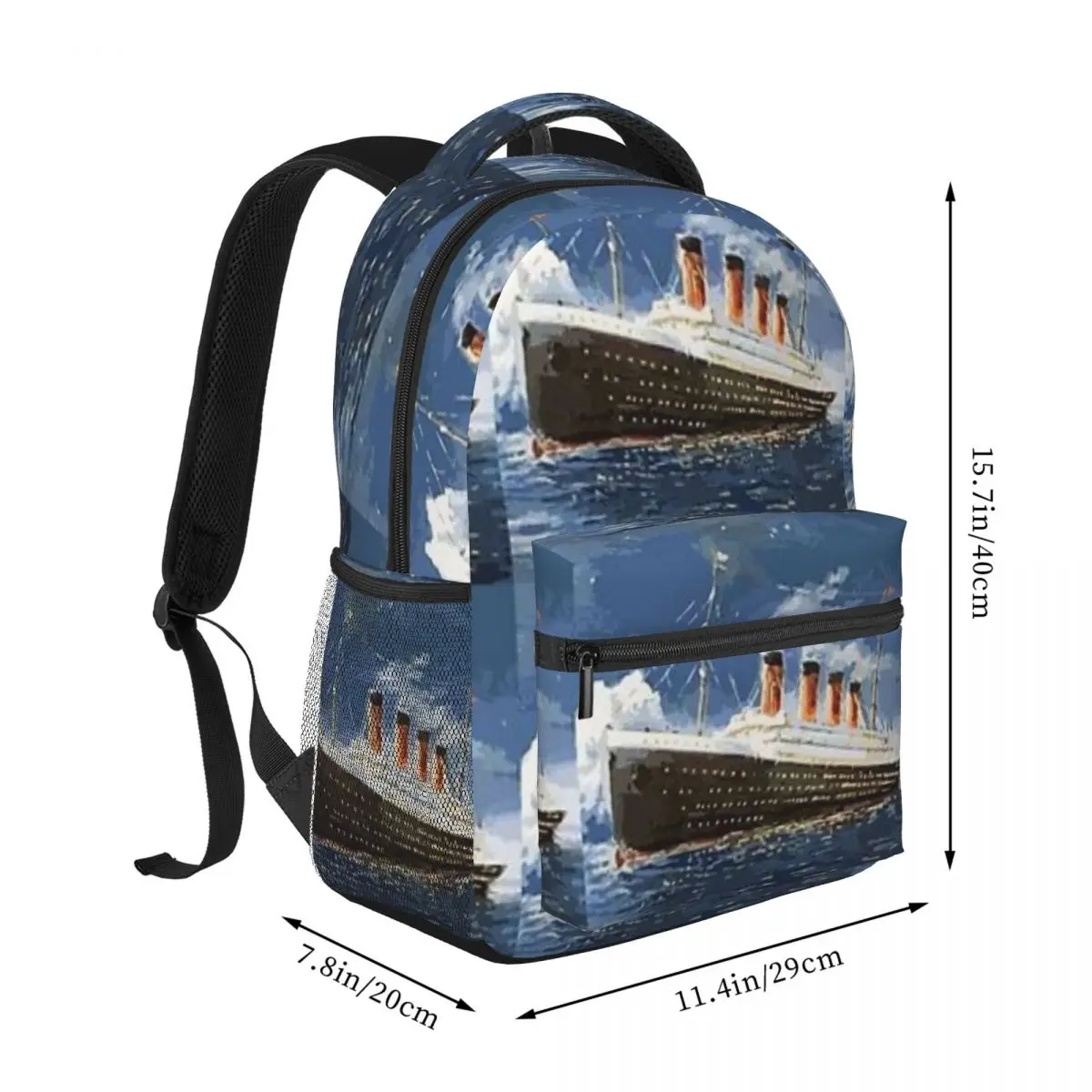 The Most Popular Ship Of All Times, Titanic. New Fashion High Capacity Waterproof Backpack Trendy Girls Boys School Book Bag