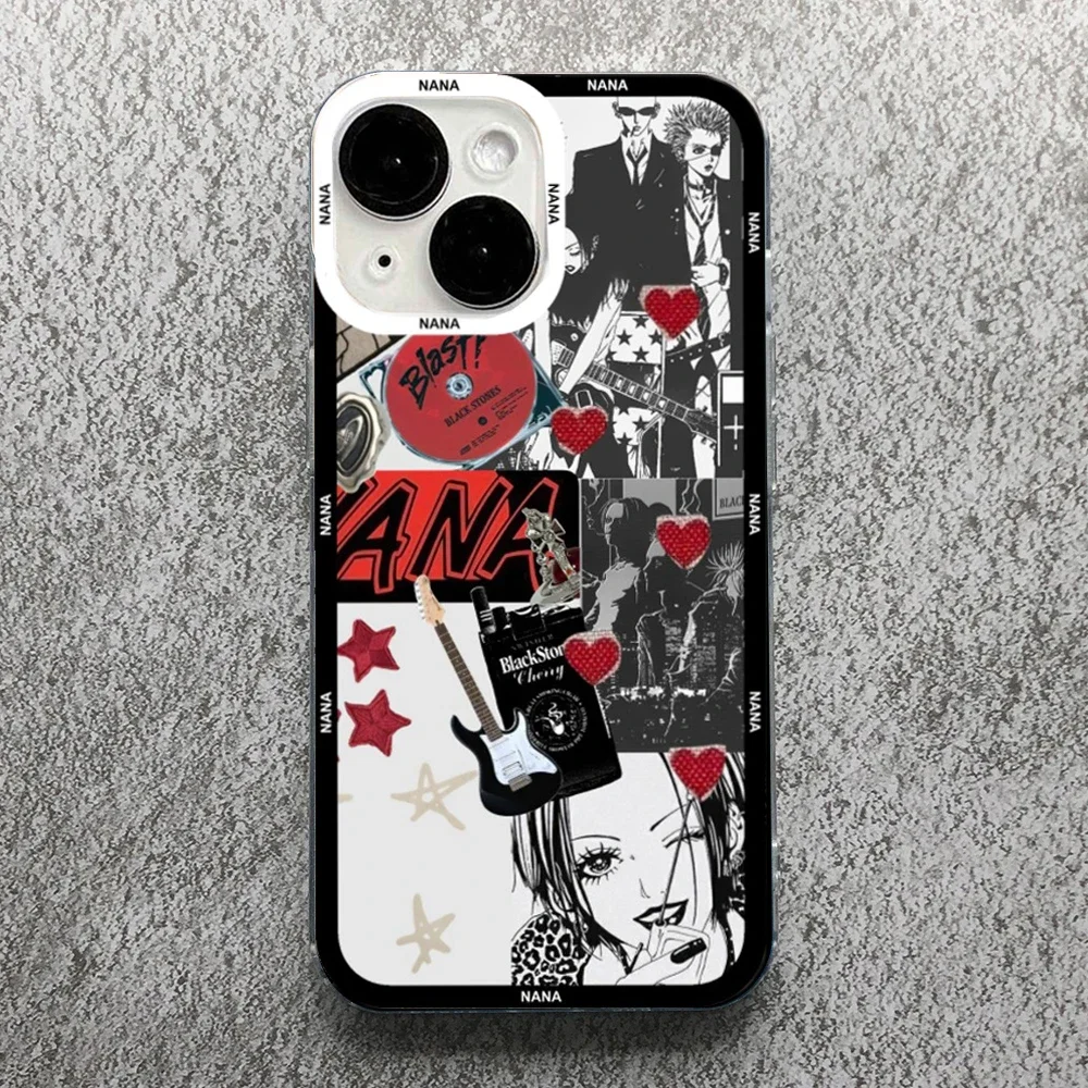 Cartoon Anime Oosaki Nana Phone Case for iPhone 15 14 13 12 11 Pro Max Mini X XS XR SE 7 8 Plus Couple Cover for iPhone 11 Cases
