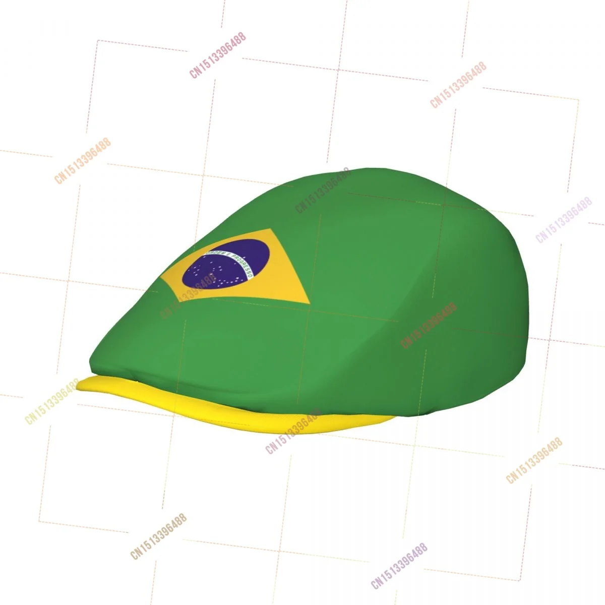 Brazil Flag Men Women Flat Ivy Gatsby Newsboy Driving Hat Cap Short Brim Ideal for Driving Daily Casual