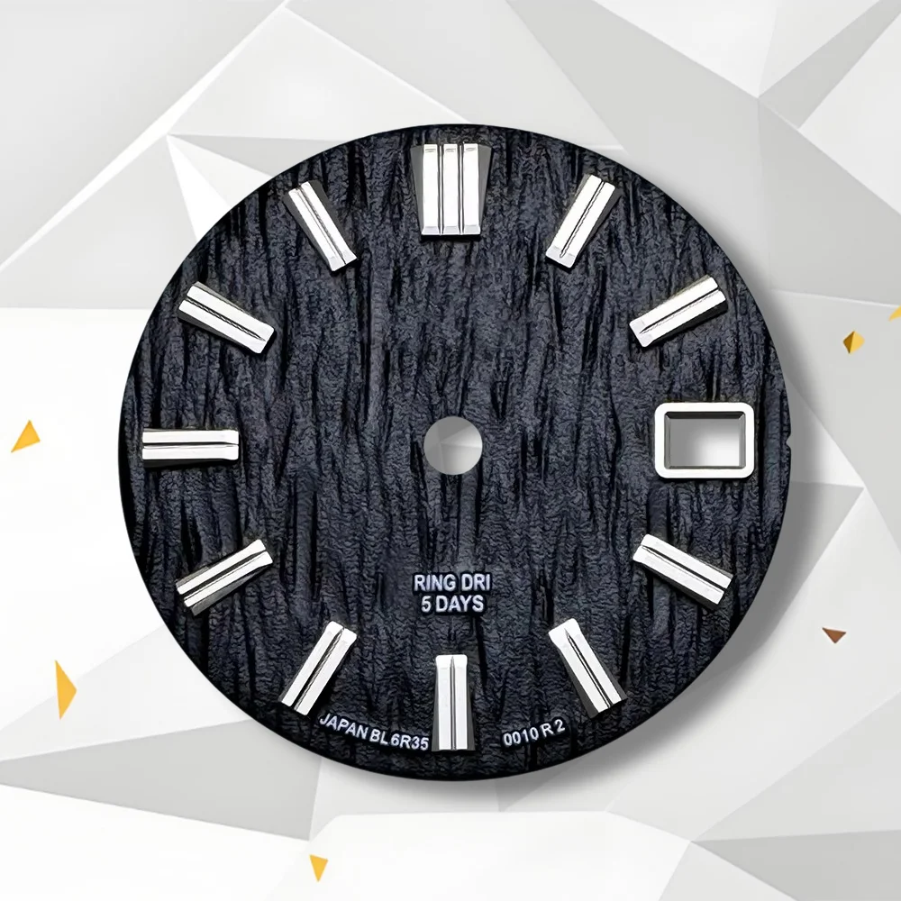 High Quality 28.5mm GS Logo Glacier Dial Suitable For NH35/NH36 Japan Movement Watch Modification Accessories