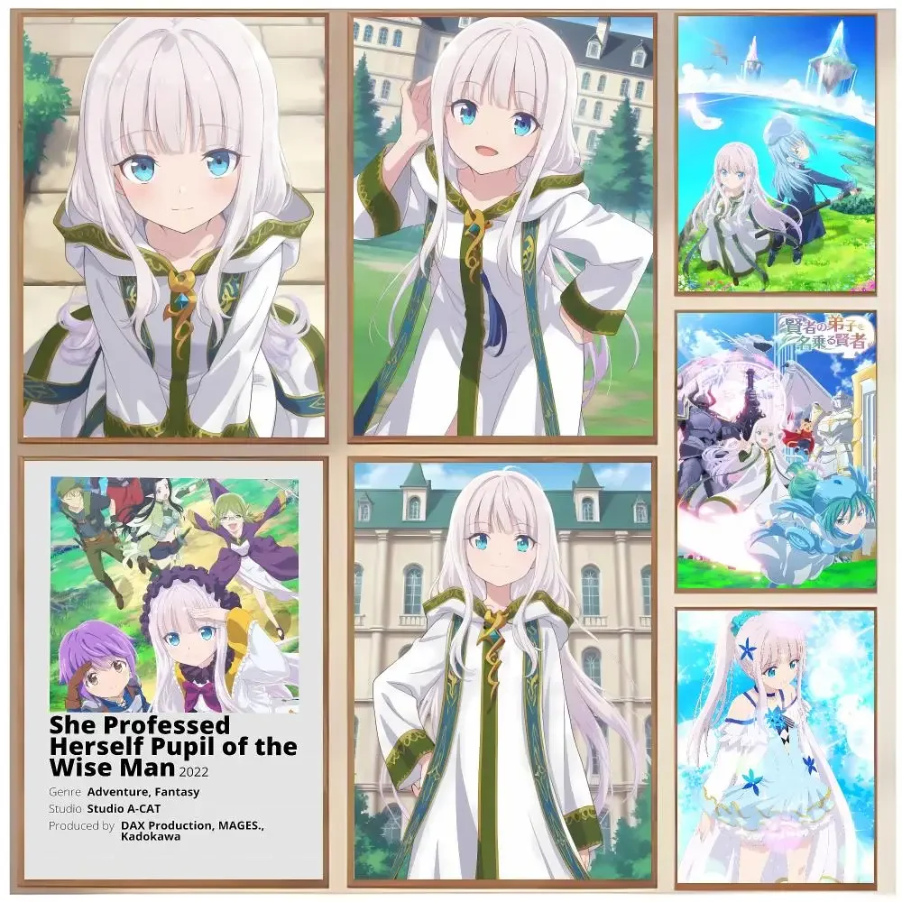 Fantasy Isekai-Anime S-She Professed Herself Pupil of the Wise Man Poster  Classic Home Interior Design & Modern Wall Decor Art