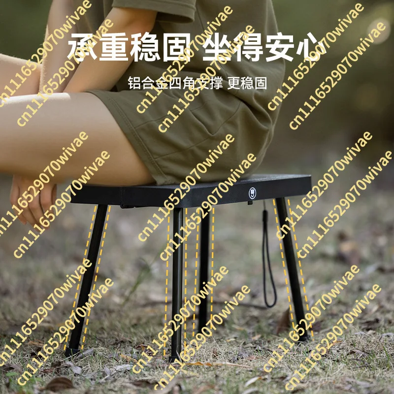 Outdoor ultra-light aluminum alloy portable storage camping pony folding chair folding fishing stool