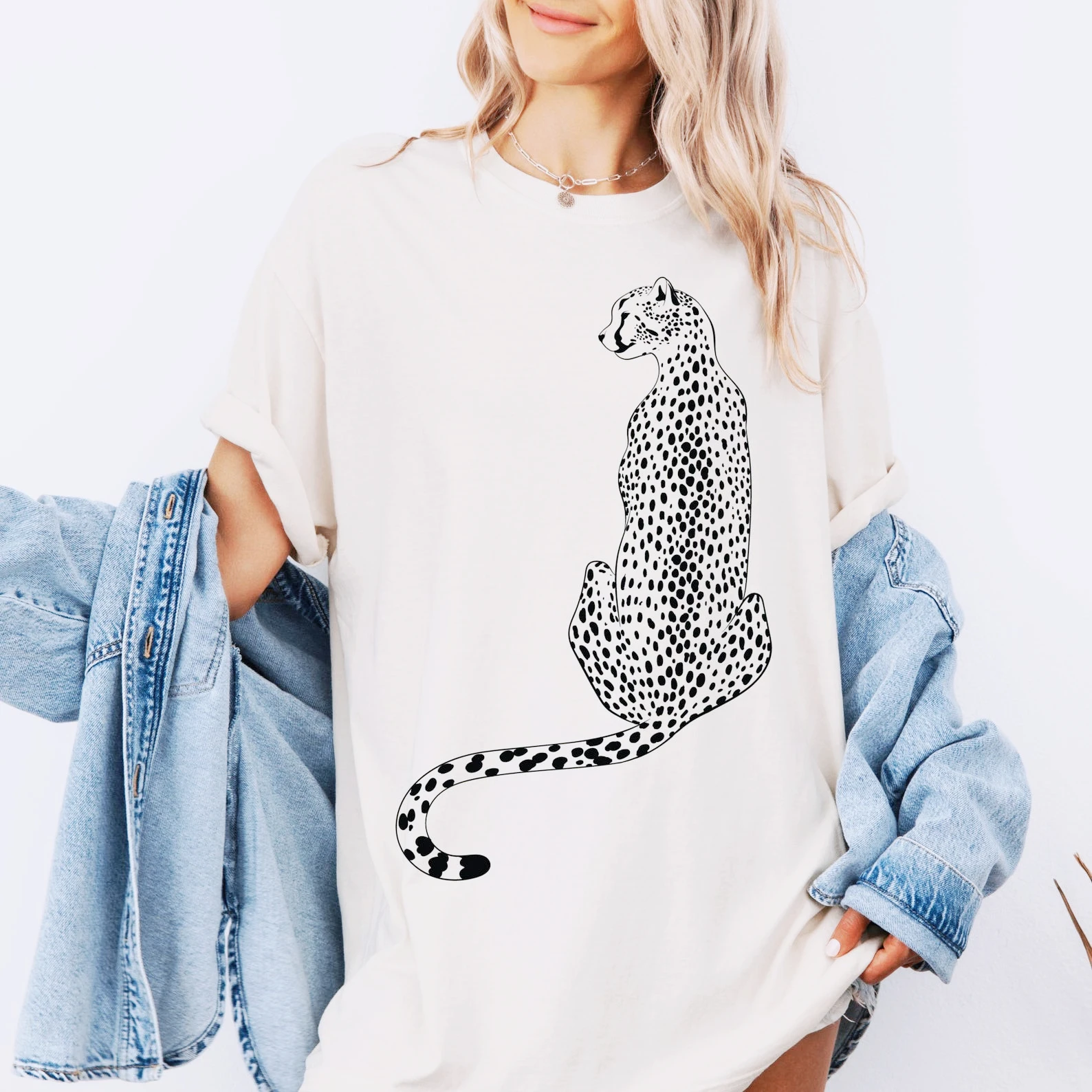 Leopard Graphic Comfort Colors T-Shirt Cotton Comfortable Oversized Tee Funny Animal Harajuku Y2K Tops Streetwear Gift Clothes