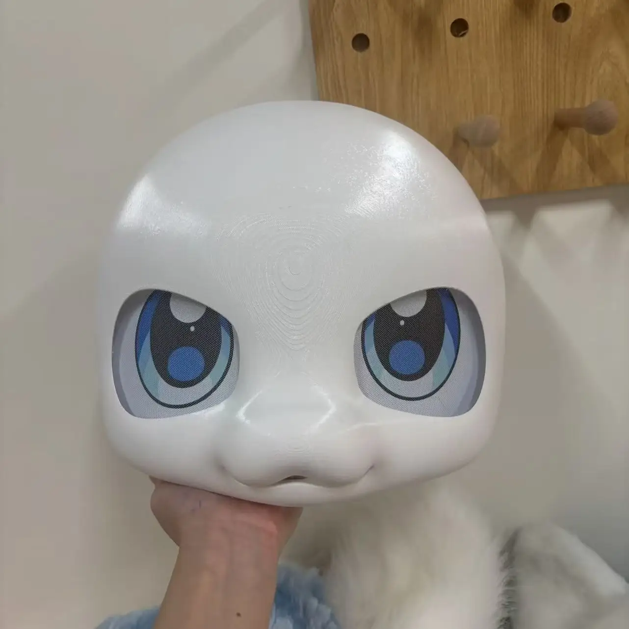 Original Cute Kemono Base Mask Short Snouted Fox Canine Animal Suit Skull PETG Material 3D Printing Furry DIY Semi-finished Kit