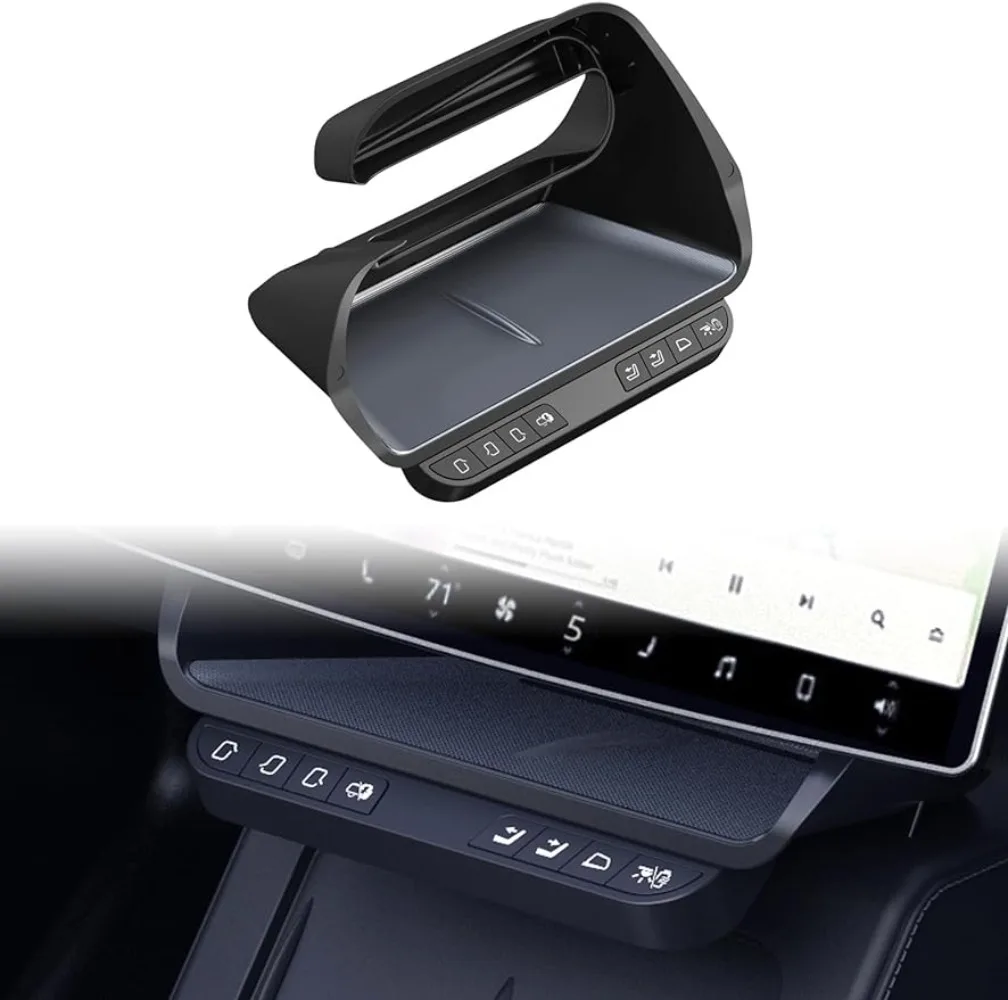 Center Console Intelligence Chip Control Button Storage Tray For Tesla Model 3 Y Multifunction Under Screen Box Accessories