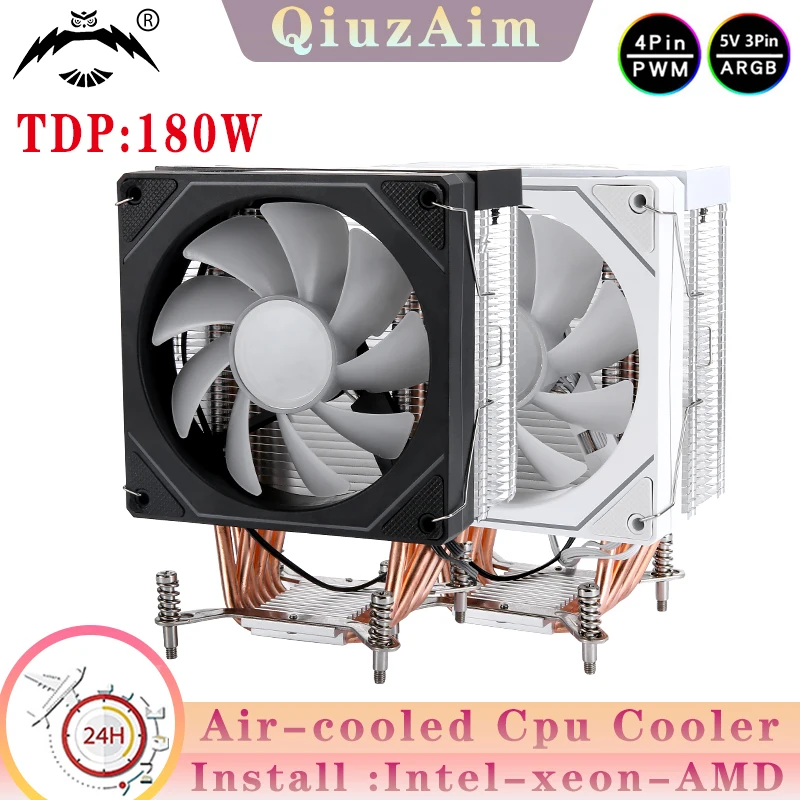 

PC ARGB 120mm Fan 4pin/PWM Cpu Processor install LGA2011-3 115x 2066 1700 18xx 4/6 Heat Pipe Cooler Compatible x79 x99 i5 i7 i9