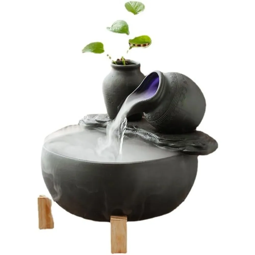 Running water, circulating water ornaments, creative entrance, gifts, home fountains, living rooms, humidification, office