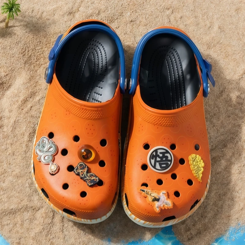Dragon Ball sandals cartoon anime Goku hollow shoes women's home casual shoes men's outdoor beach non-slip slippers gift