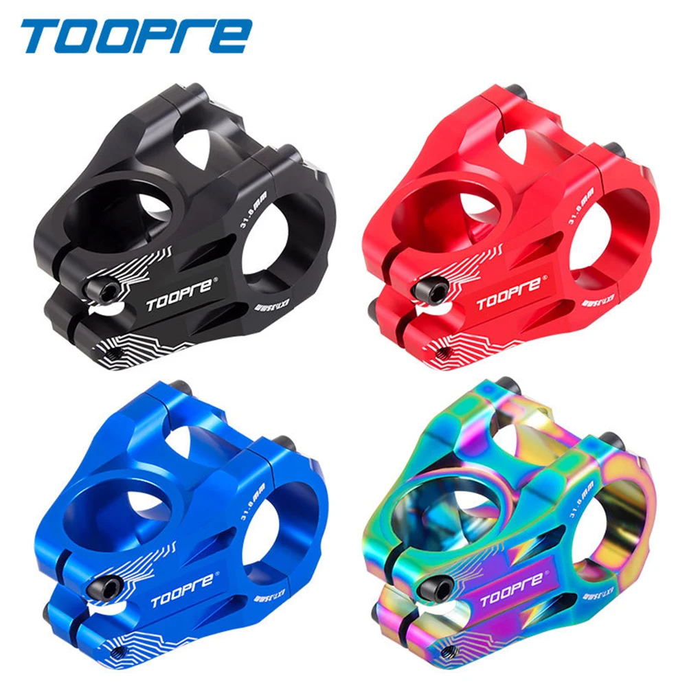 

TOOPRE Mountain Bike Downhill Stem: CNC Ultralight Hollow 35mm Stem Tube 28.6/31.8 Short Stem