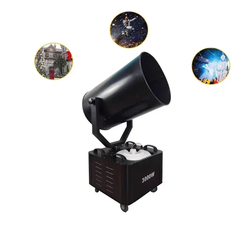 3000W Moving Head Artificial Snow Machine Professional Snow Maker Rotating Snowflake Equipment For Disco Christmas Party