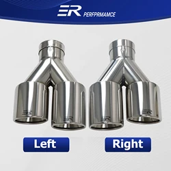 Exhaust Racing Stainless Steel Universal Car Modification Auto Exhaust Pipe Muffler Modify Double Exhaust Tips