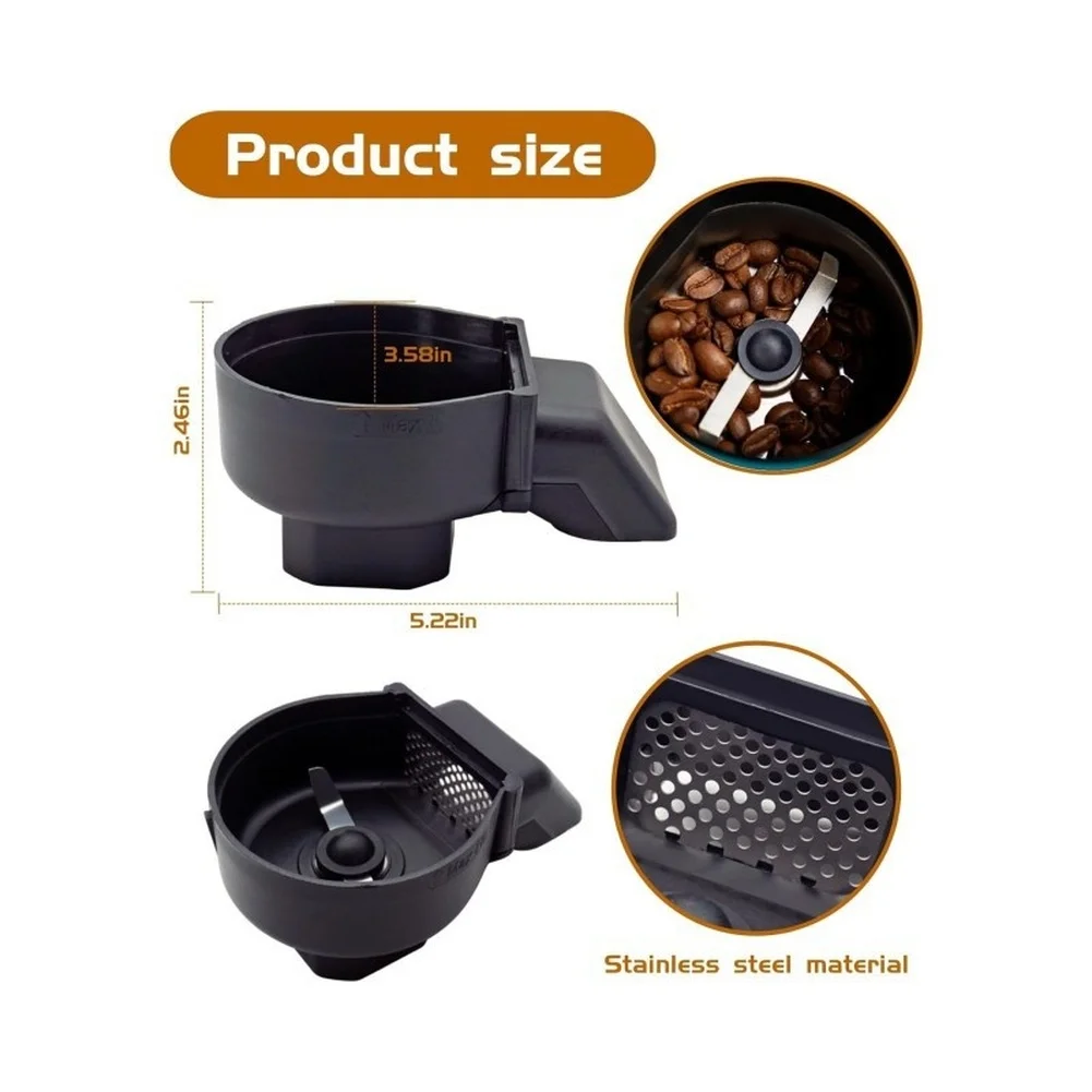 Replacement Grinding Component for Coffee Machines - Stainless Steel and ABS - 15 x 9 x 6.5 cm - Fits Various Grinders