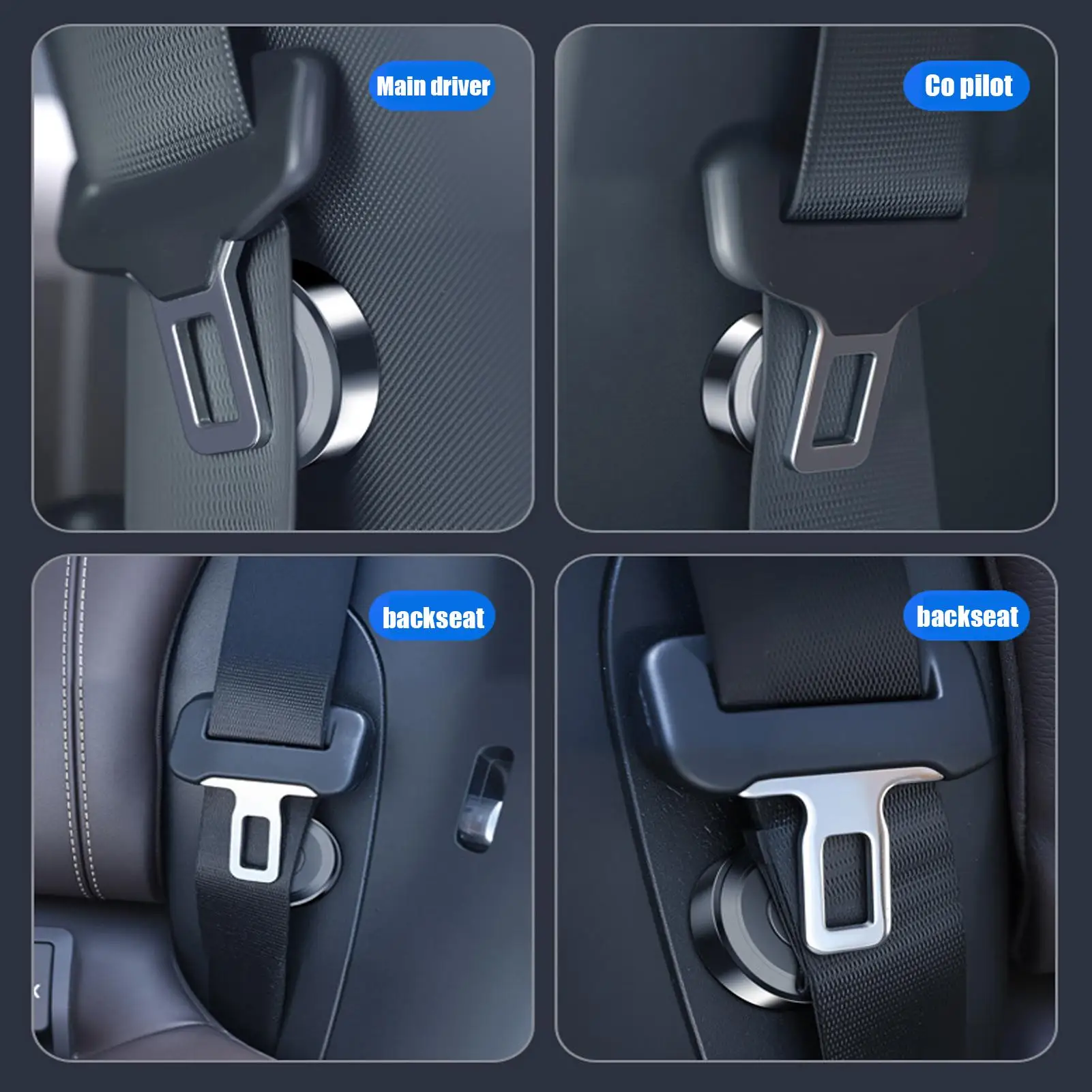 Seat Buckle Holder Magnet Car Seatbelt Stabilizer Car Safety Belt Locking Device for Noise Reduction Automotive Truck Sedan