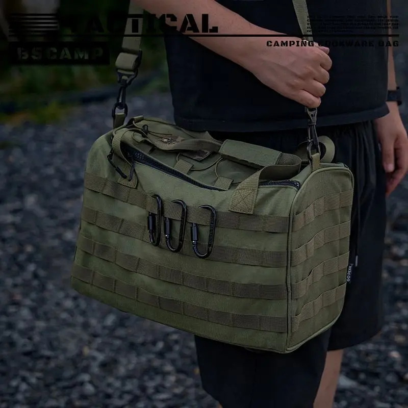 

Tactical MOLLE Storage Pouch - Vintage Outdoor Camping Gear, Waterproof & Durable for Hiking, Travel - Compact & Multipurpose
