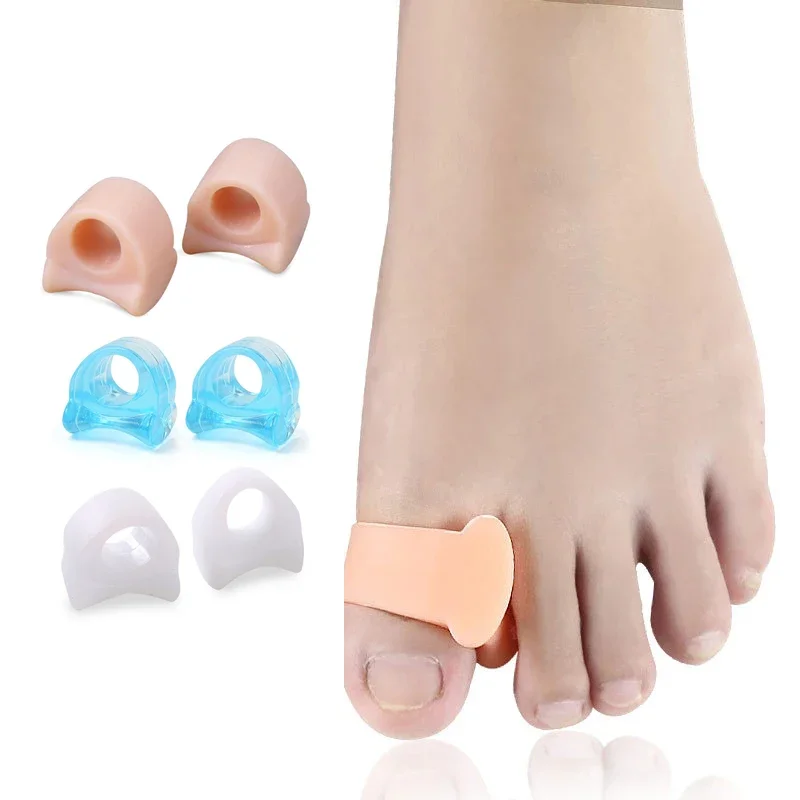 1Pair Toe Silicone Bunion Guard Foot Care Orthopedic Toe Separators Finger Toe Separator Correction Pad Foot Care Tool