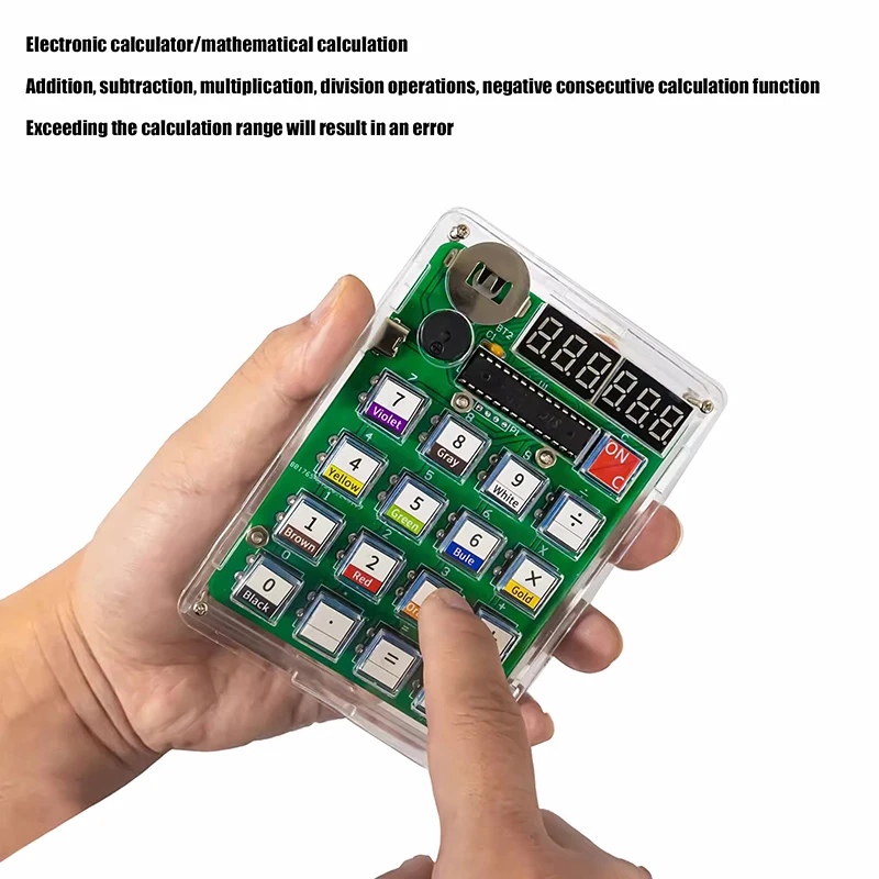 1Set DIY Calculator Electronic Production Kit LED Digital Tube Display With Shell Single-Chip Microcomputer Soldering Practice