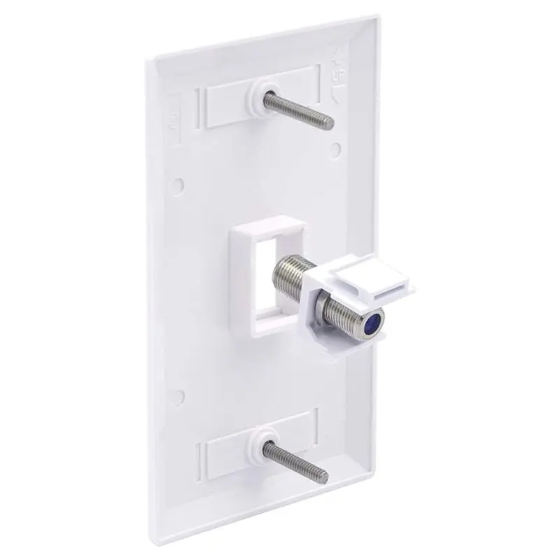 A97I-50PCS Coax Keystone Jack Insert Coaxial Cable Connector, F-Type RG6 Cable Extender Female To Female For Wall Plate