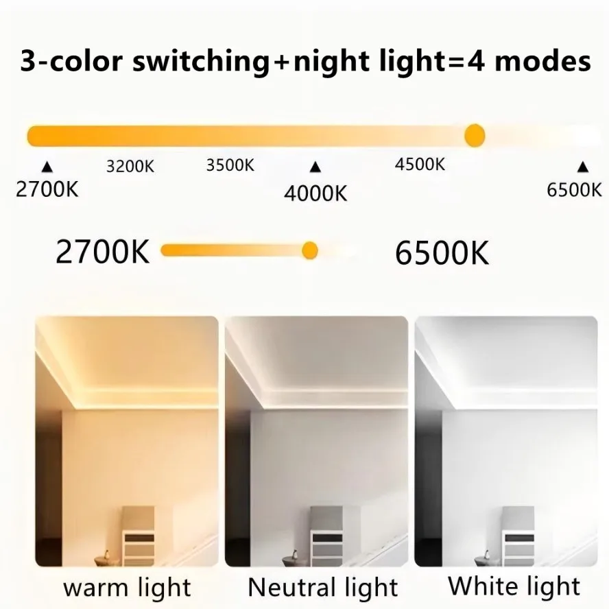 24V Tri Color Smart Dimming 10m COB LED Strip Light 480LEDs/m 8mm Width High Density Flexible Light Strip for TV Wall Decoration