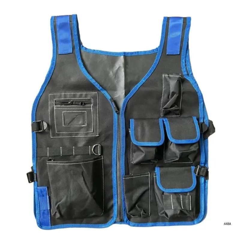 

Electrician Carpenter Work Vest Multi-functional Electrician Hardware Storage Bag Tool Vests Adjustable Pockets