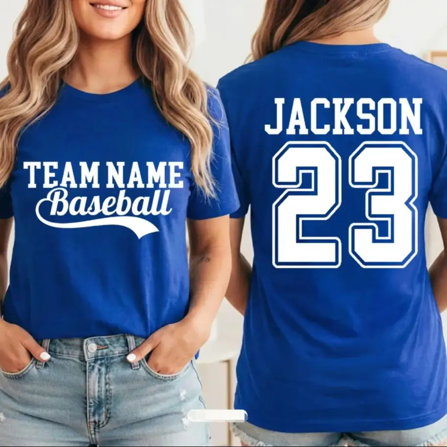 

Unisex Custom Sport Baseball Team Shirt School Personalized Jersey Tee Game Day Shirt Custom Comfort Color School Mascot T-Shirt