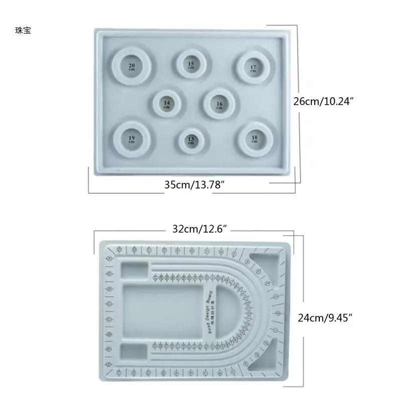 X5QE Necklace Design Boards Beading Jewelry Storage Tray Tools for DIY Jewelry Making