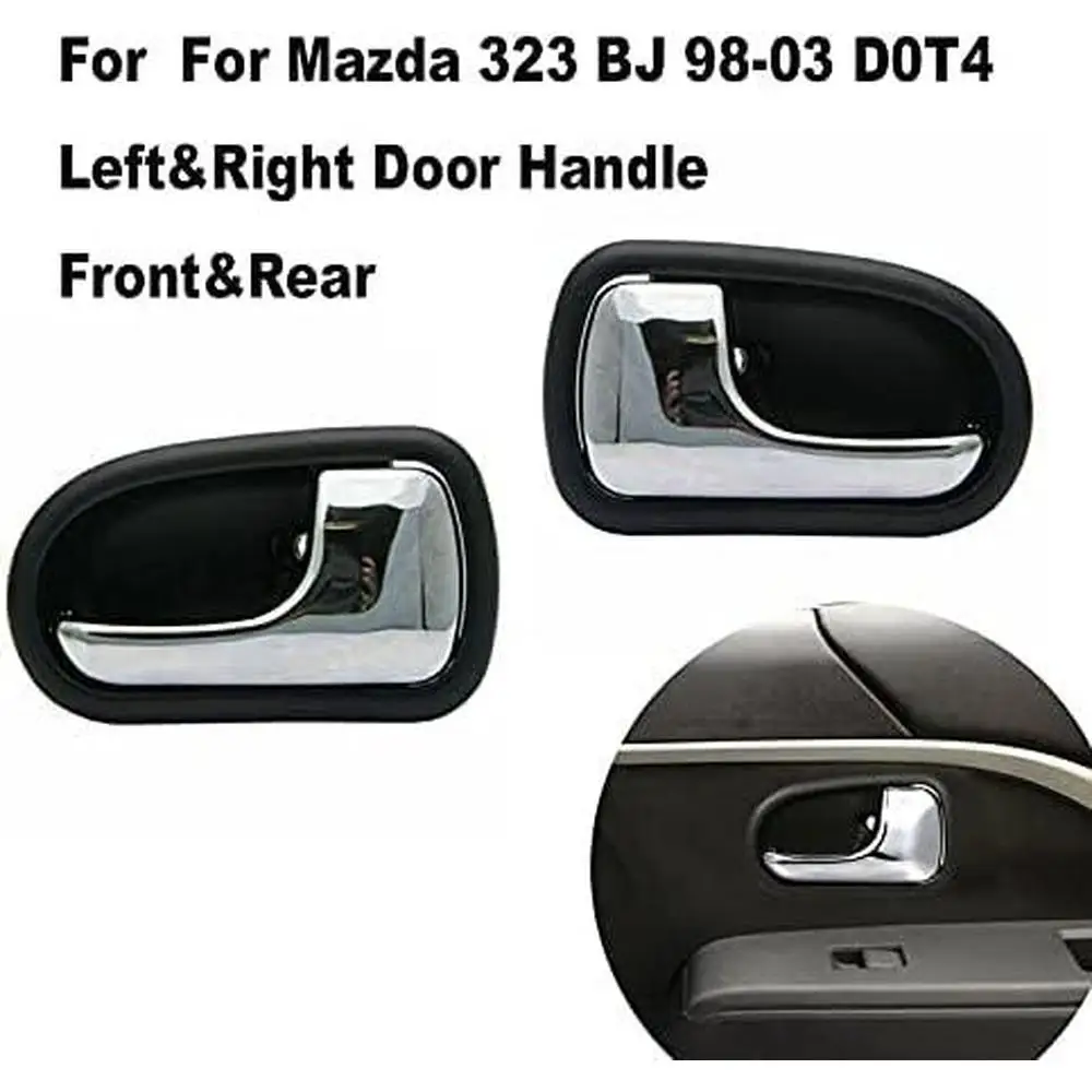 Car Inner Handle Front Rear Left/Right Interior Door Handle for Mazda 323 Protege BJ 1998 1999 2000 2001 2002 2003 Black Beige