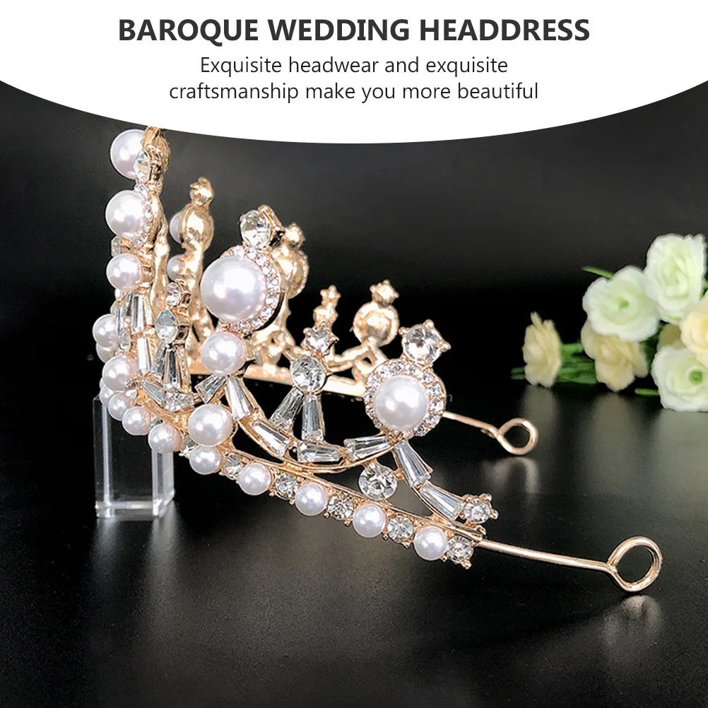 

1pc Pearl Hair Band Bridal Crown Elegant Wedding Headdress Baroque Bride Headwear For Women Party Accessory