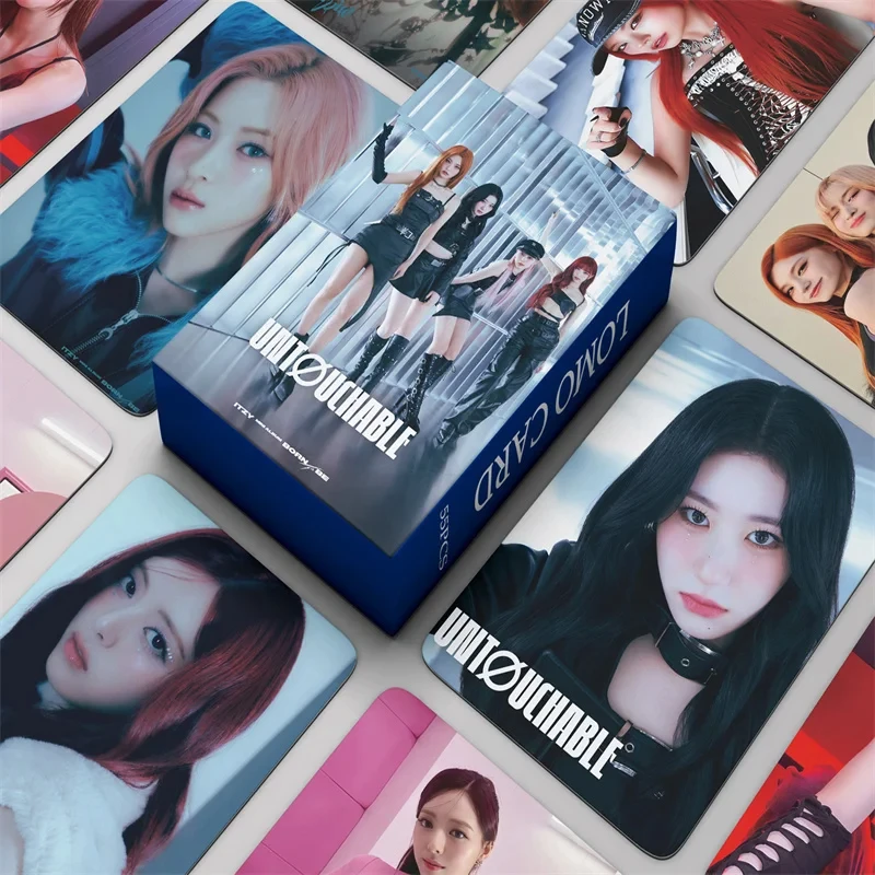 55Pcs/Set Kpop Idol Girl ITZY New Album UNTOUCHABLE Lomo Card Yuna Chaeryeong Ryujin Lia Yeji HD Print Photocards Fans Gifts