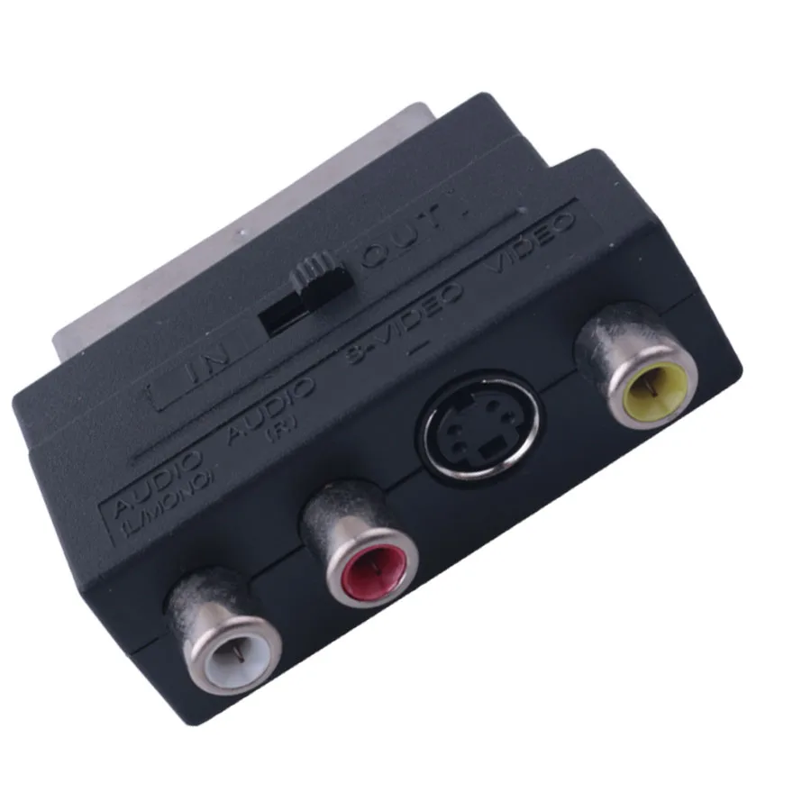 RGB to RCA RCA Cable RGB Scart To 3 RCA S-Video AV TV Audio Adapter Composite RCA SVHS S-Video For Video DVD Recorder