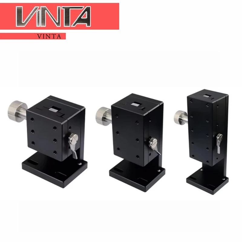 Z Axis LWZ4090 Dovetail Groove Sliding Table Manual Platform Rack and Pinion Drive Knob Fine Tuning Slide 40*90MM