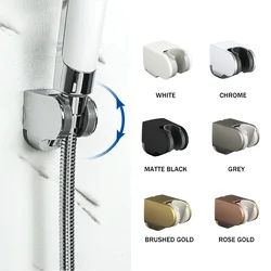 Acessórios do banheiro ABS ajustável Handheld Shower Bracket Wall Mount Chrome/ouro escovado/branco/ouro rosa/cinza/preto fosco