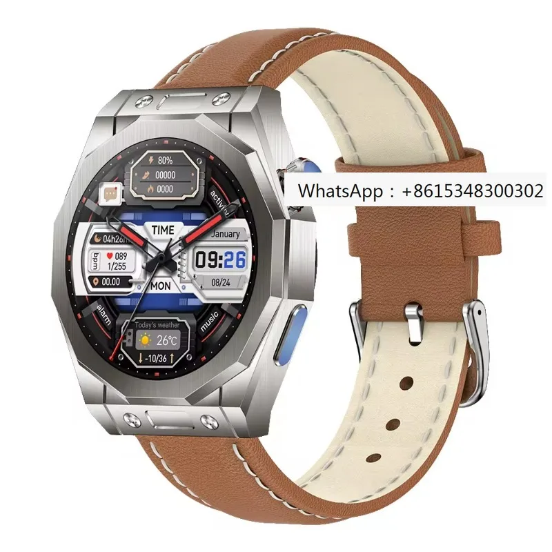 Z83 MAX Watch Body Temperature Leather Strap Men's Watch Sport Mode Fashion Monte Connection Watch