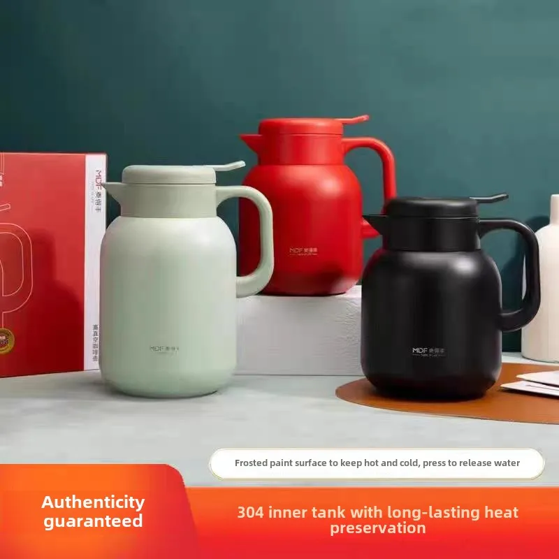 

1.5L Portable Stainless Steel Thermos Teapot for Home and Office Teter Large Capacity Thermal Debris Teapot