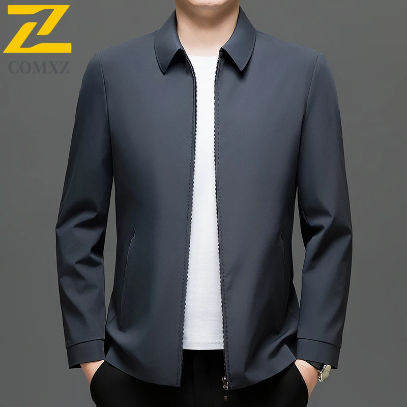 Premium Business Jacket Male 2025 New Casual Refined Outdoor Office Outerwear Light Luxury Comfort Wear Spring Autumn Coat