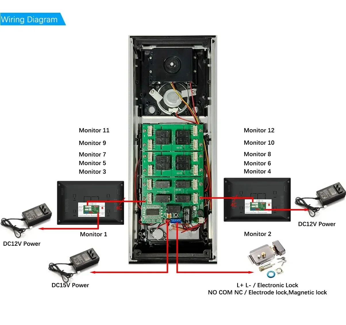 Anjielo 7 polegadas 2/3/4/5/6/8/10/12 unidades multi-unidade campainha sistema de intercomunicação de vídeo 1080P display Tuya campainha de vídeo inteligente