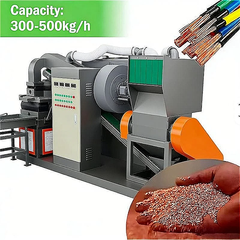 

Customized Wire Recycling Machine Scrap Cable Stripping Machine With Air Separator For Copper Aluminum Plastic Separation Plant